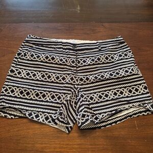 Crown & Ivy Nautical Shorts Blue and White Rope and Chain Print size 20W